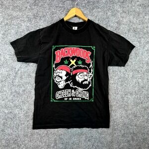 Backwoods Cheech & Chong Up In Smoke Suna T-Shirt Mens Large Black Graphic Print